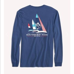 SOUTHERN TIDE MEN'S LONG SLEEVE READY, SET, SAIL T-SHIRT